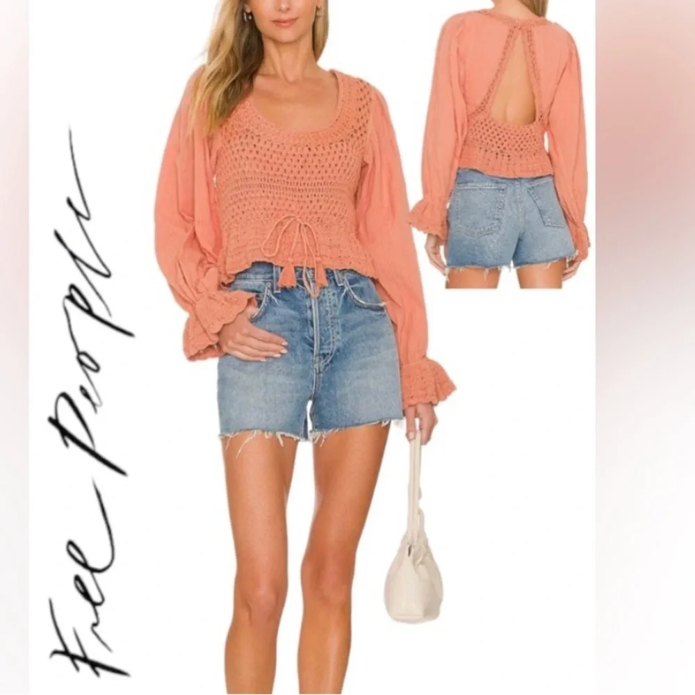 FREE PEOPLE megan crochet top